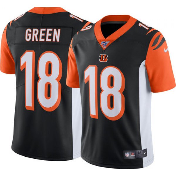 Nike Bengals 18 A.J. Green Black 100th Season Vapor Untouchable Limited Jersey