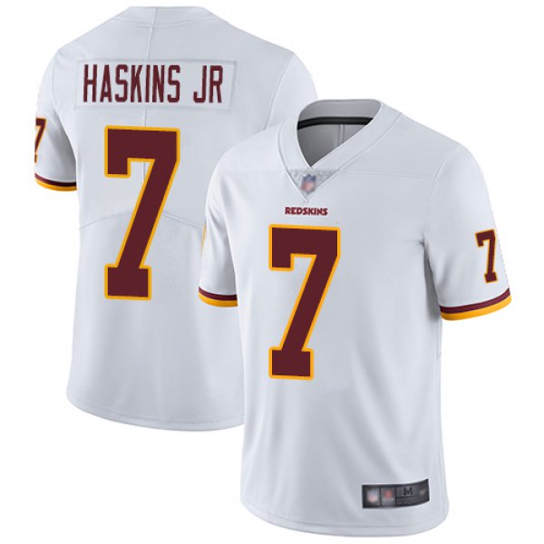 Redskins #7 Dwayne Haskins Jr White Men's Stitched Football Vapor Untouchable Limited Jersey