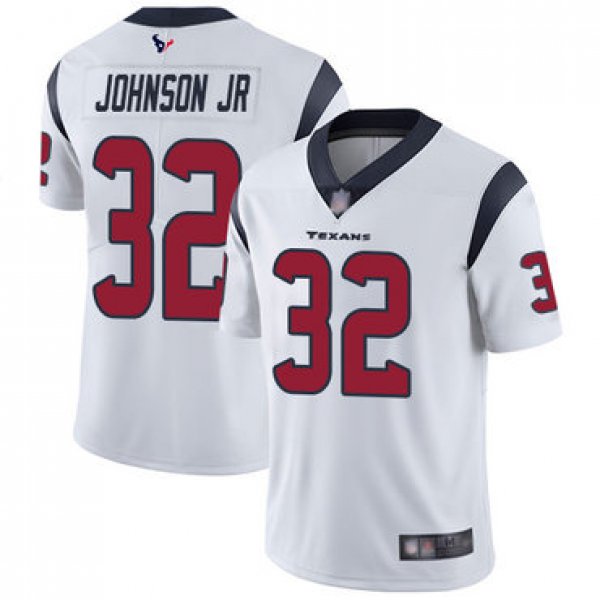 Texans #32 Lonnie Johnson Jr. White Men's Stitched Football Vapor Untouchable Limited Jersey