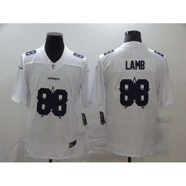 Men's Dallas Cowboys #88 CeeDee Lamb White 2020 Shadow Logo Vapor Untouchable Stitched NFL Nike Limited Jersey