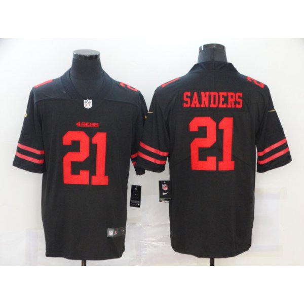 Men's San Francisco 49ers #21 Deion Sanders Black 2020 Vapor Untouchable Stitched NFL Nike Limited Jersey