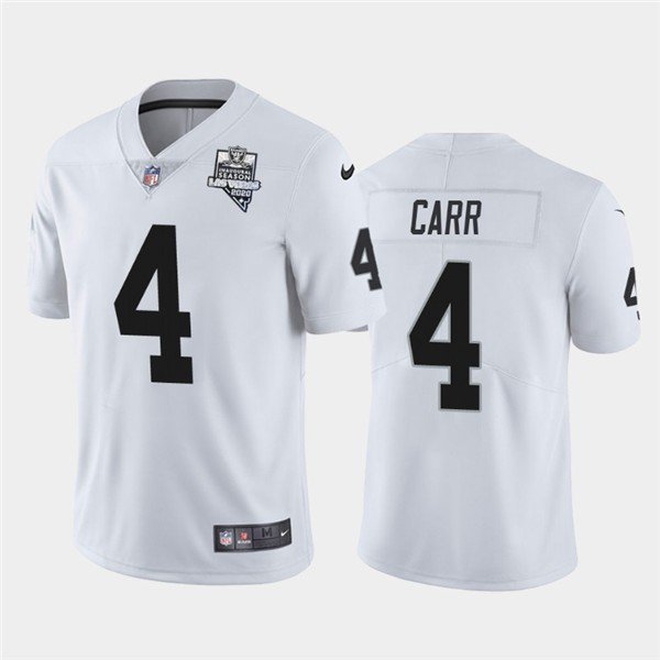 Nike Las Vegas Raiders 4 Derek Carr White 2020 Inaugural Season Vapor Untouchable Limited Jersey