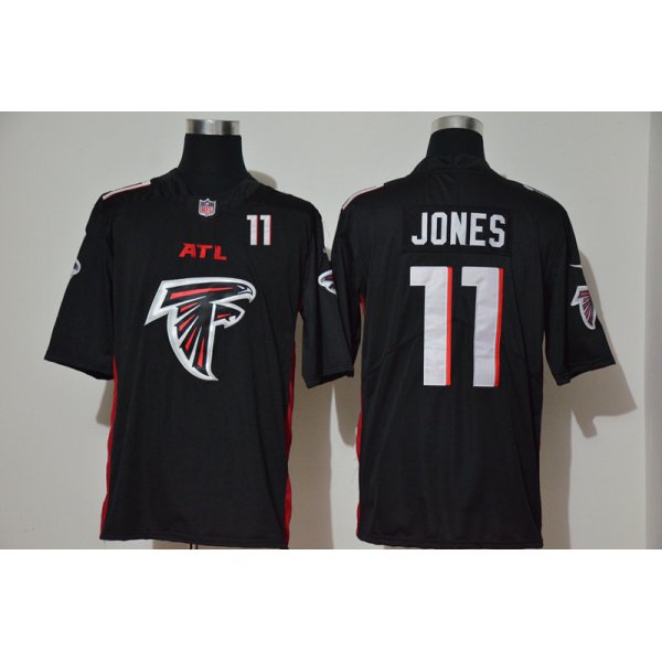 Men's Atlanta Falcons #11 Julio Jones Black 2020 Big Logo Number Vapor Untouchable Stitched NFL Nike Fashion Limited Jersey