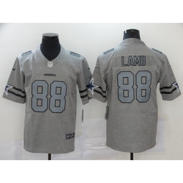 Men's Dallas Cowboys #88 CeeDee Lamb 2020 Gray Gridiron Vapor Untouchable Stitched NFL Nike Limited Jersey