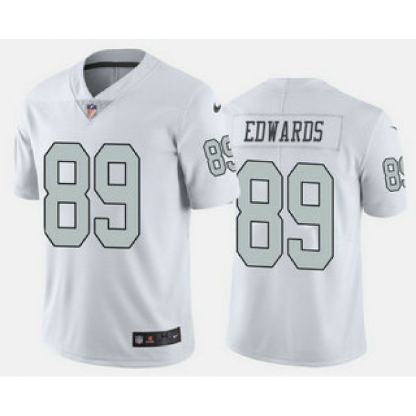 Men's Las Vegas Raiders #89 Bryan Edwards White 2020 Color Rush Stitched NFL Nike Limited Jersey