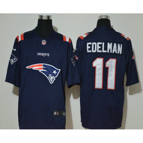 Men's New England Patriots #11 Julian Edelman Navy Blue 2020 Team Logo Vapor Untouchable Stitched NFL Nike Fashion Limited Jersey