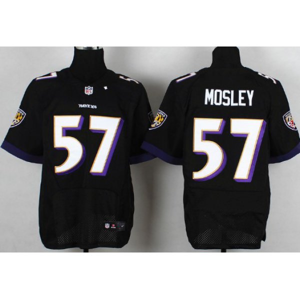 Nike Baltimore Ravens #57 C.J. Mosley 2013 Black Elite Jersey