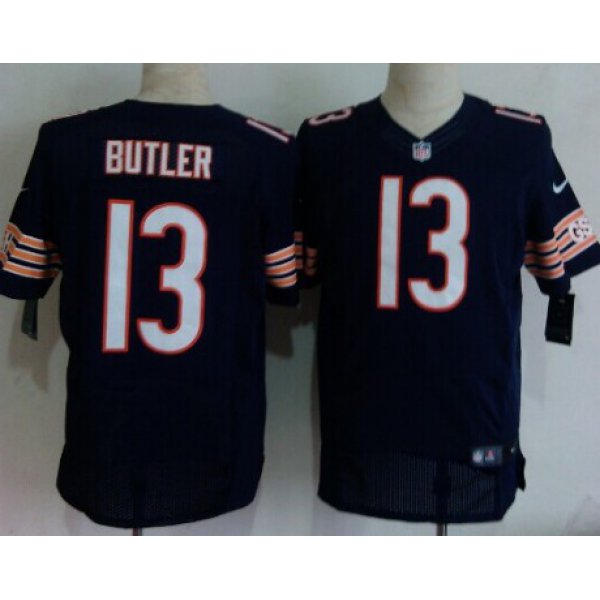 Nike Chicago Bears #13 Drew Butler Blue Elite Jersey