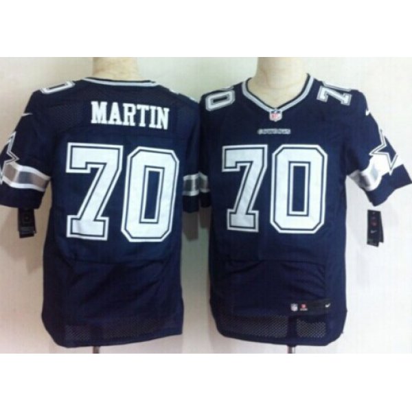 Nike Dallas Cowboys #70 Zack Martin Blue Elite Jersey