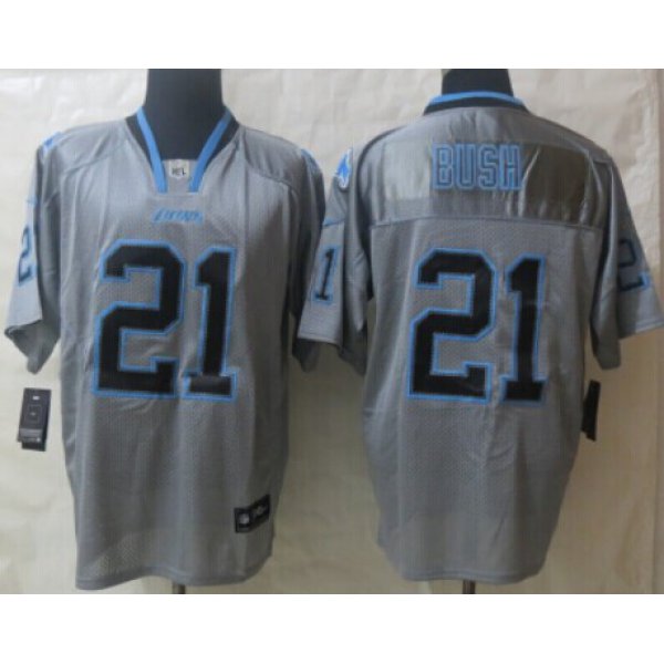 Nike Detroit Lions #21 Reggie Bush Lights Out Gray Elite Jersey