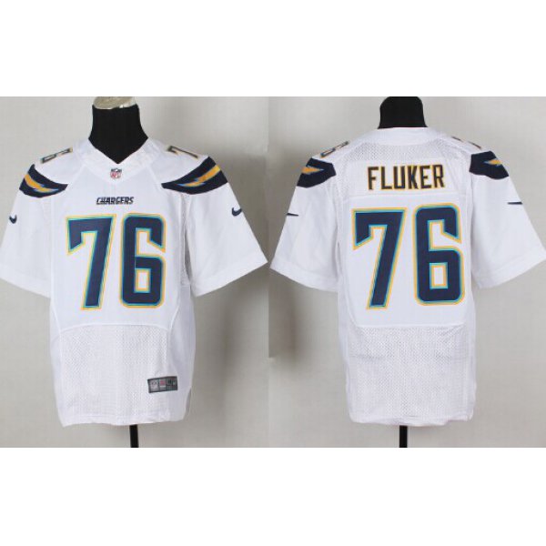 Nike San Diego Chargers #76  D. J. Fluker 2013 White Elite Jersey