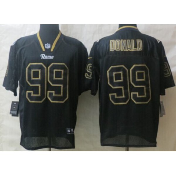 Nike St. Louis Rams #99 Aaron Donald Lights Out Black Elite Jersey