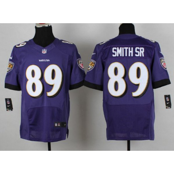 Nike Baltimore Ravens #89 Steve Smith Sr 2013 Purple Elite Jersey