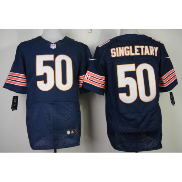 Nike Chicago Bears #50 Mike Singletary Blue Elite Jersey