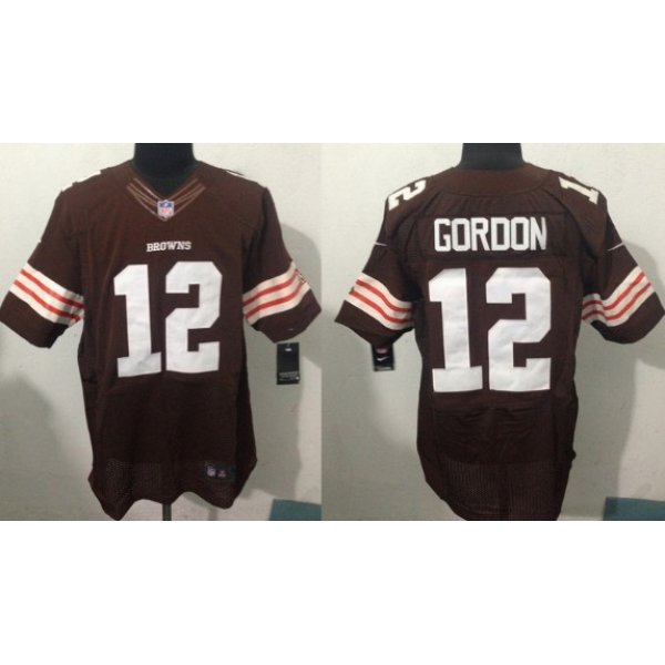 Nike Cleveland Browns #12 Josh Gordon Brown Elite Jersey
