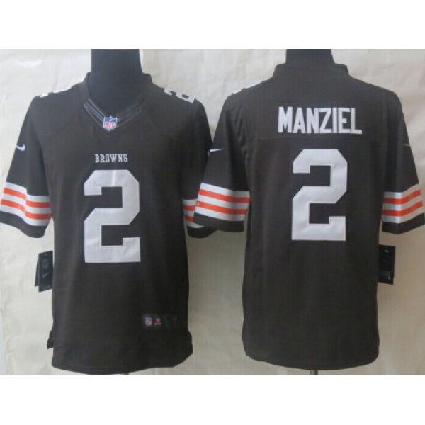 Nike Cleveland Browns #2 Johnny Manziel Brown Limited Jersey