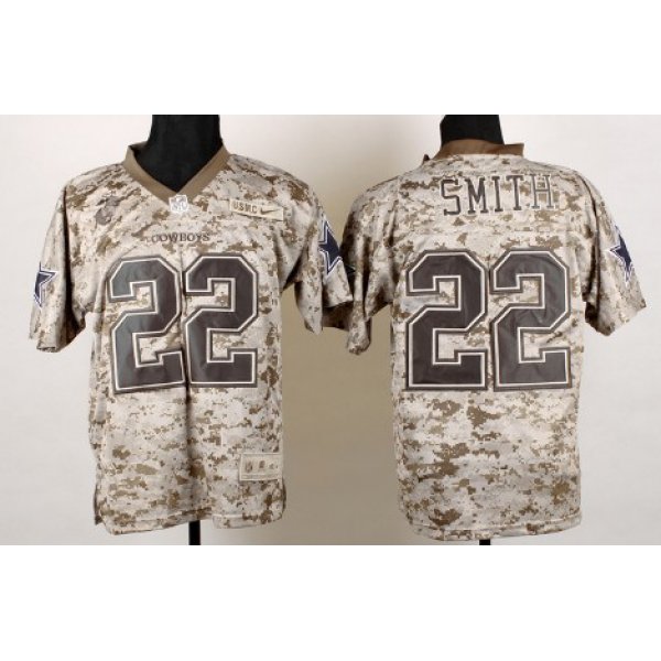 Nike Dallas Cowboys #22 Emmitt Smith 2013 USMC Camo Elite Jersey