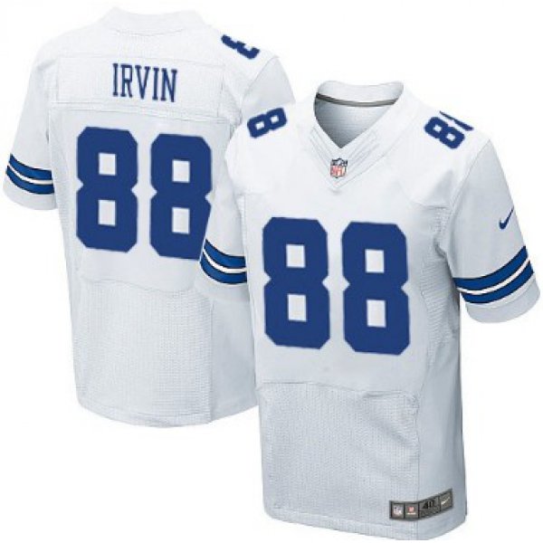 Nike Dallas Cowboys #88 Michael Irvin White Elite Jersey