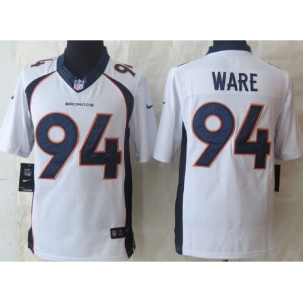 Nike Denver Broncos #94 DeMarcus Ware 2013 White Limited Jersey