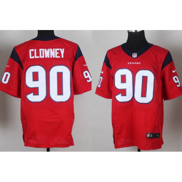 Nike Houston Texans #90 Jadeveon Clowney Red Elite Jersey