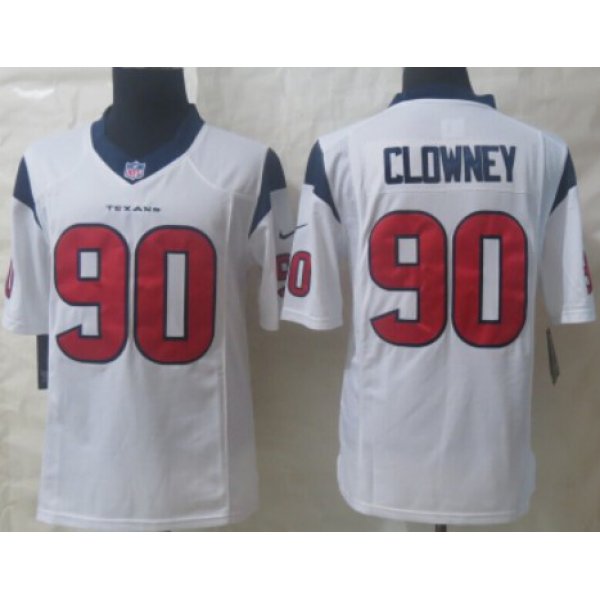 Nike Houston Texans #90 Jadeveon Clowney White Limited Jersey