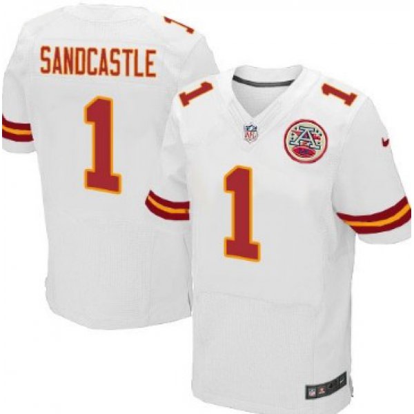 Nike Kansas City Chiefs #1 Leon Sandcastle White Elite Jersey