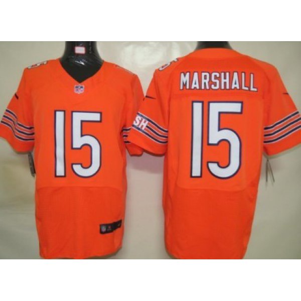Nike Chicago Bears #15 Brandon Marshall Orange Elite Jersey