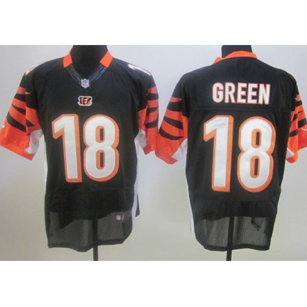 Nike Cincinnati Bengals #18 A.J. Green Black Elite Jersey