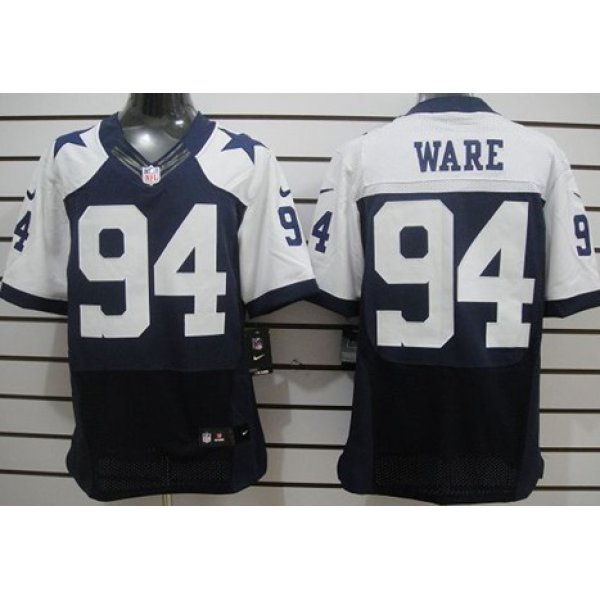 Nike Dallas Cowboys #94 DeMarcus Ware Blue Thanksgiving Elite Jersey