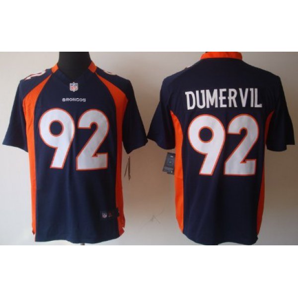 Nike Denver Broncos #92 Elvis Dumervil Blue Game Jersey