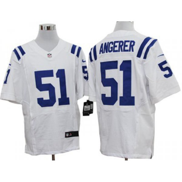 Nike Indianapolis Colts #51 Pat Angerer White Elite Jersey