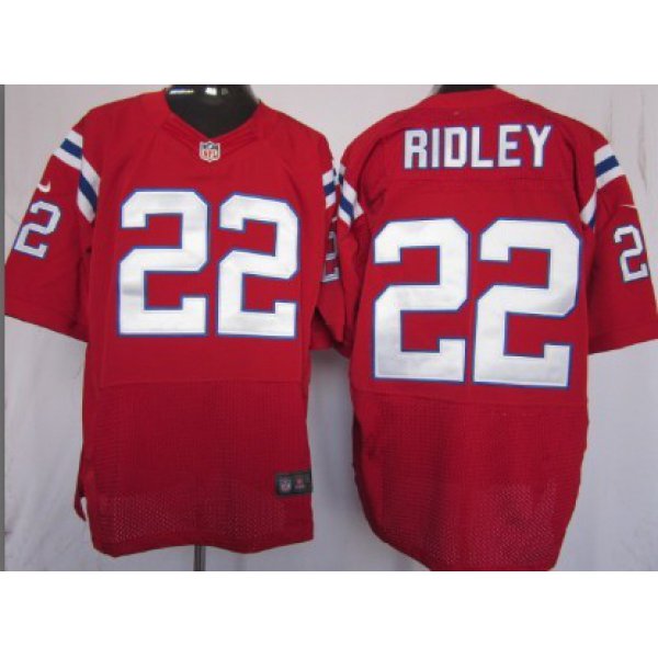 Nike New England Patriots #22 Stevan Ridley Red Elite Jersey