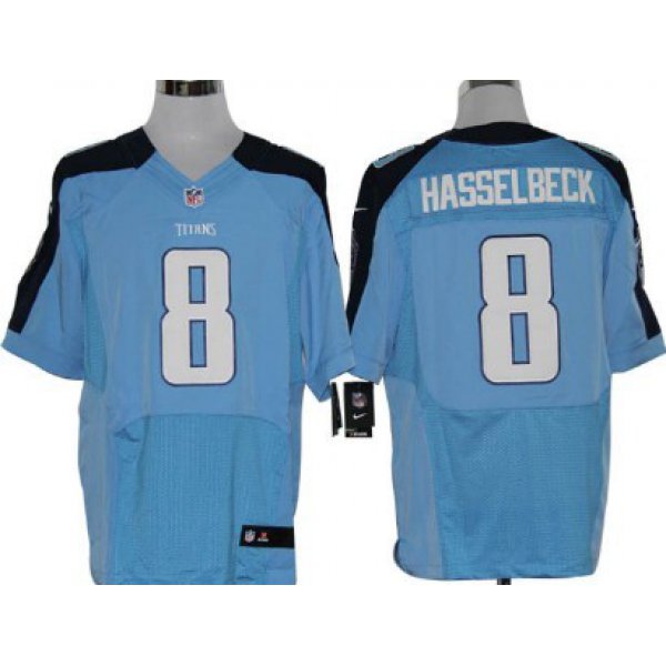 Nike Tennessee Titans #8 Matt Hasselbeck Light Blue Elite Jersey