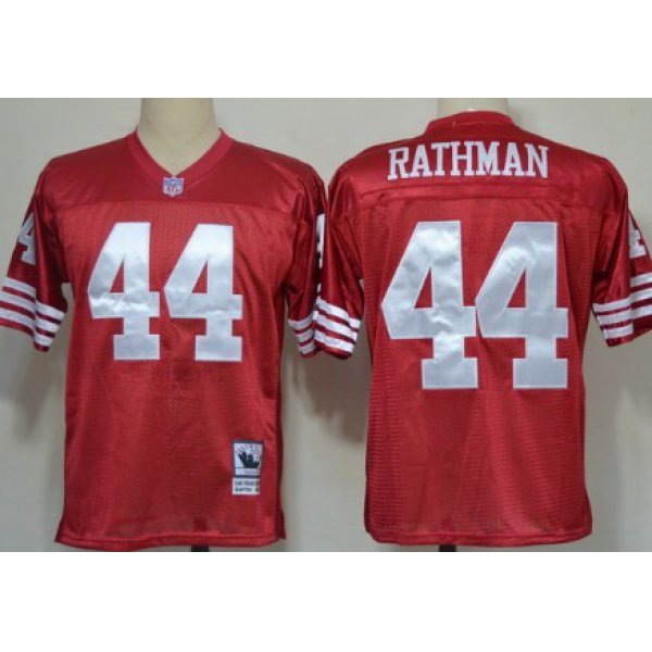 San Francisco 49ers #44 Tom Rathman Red Throwback Jersey