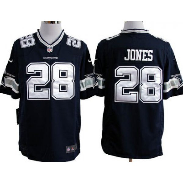 Nike Dallas Cowboys #28 Felix Jones Blue Game Jersey