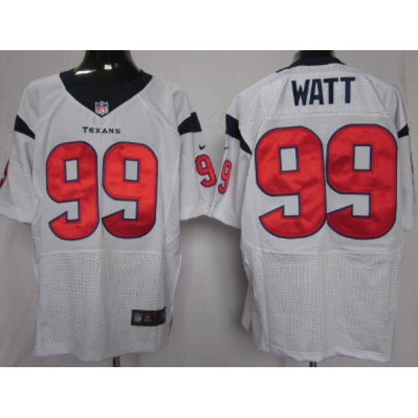 Nike Houston Texans #99 J.J. Watt White Elite Jersey