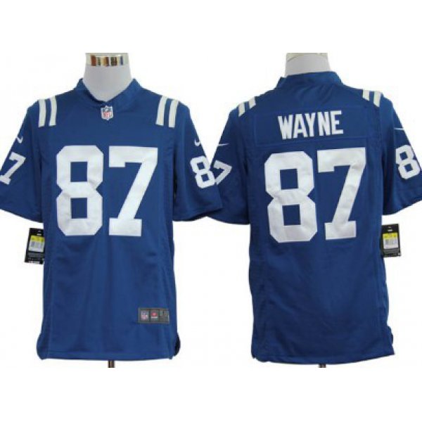 Nike Indianapolis Colts #87 Reggie Wayne Blue Game Jersey