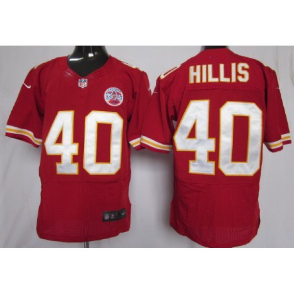 Nike Kansas City Chiefs #40 Peyton Hillis Red Elite Jersey