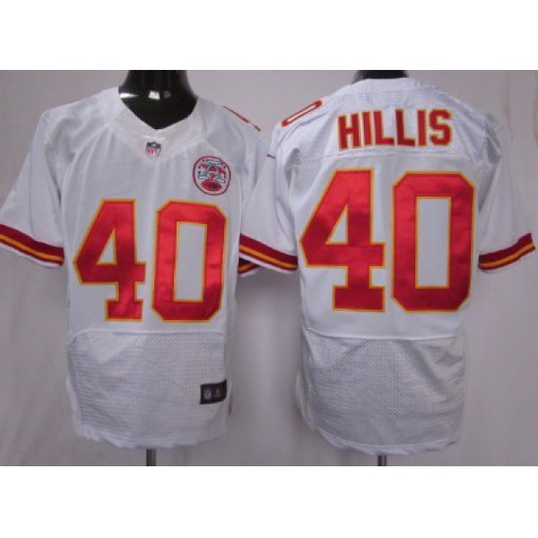 Nike Kansas City Chiefs #40 Peyton Hillis White Elite Jersey