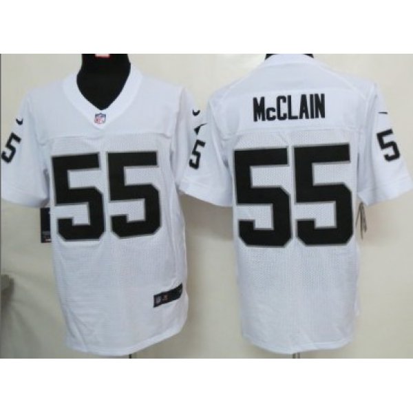 Nike Oakland Raiders #55 Rolando McClain White Elite Jersey