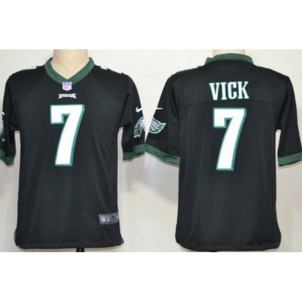 Nike Philadelphia Eagles #7 Michael Vick Black Game Jersey