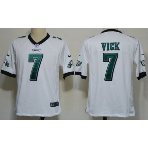 Nike Philadelphia Eagles #7 Michael Vick White Game Jersey
