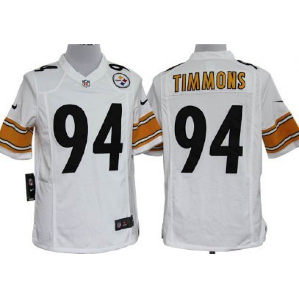 Nike Pittsburgh Steelers #94 Lawrence Timmons White Game Jersey