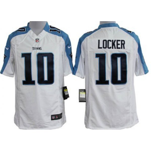 Nike Tennessee Titans #10 Jake Locker White Game Jersey