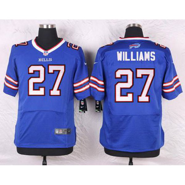 Men's Buffalo Bills #27 Duke Williams Royal Blue Team Color NFL Nike Elite Jersey