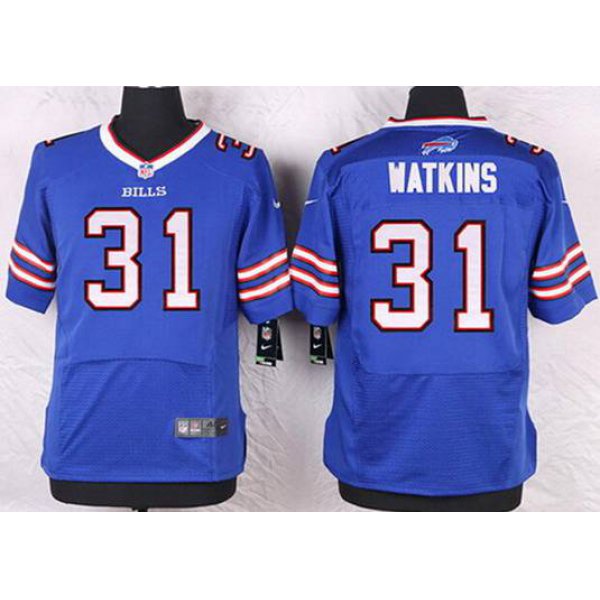 Men's Buffalo Bills #31 Jaylen Watkins Royal Blue Team Color NFL Nike Elite Jersey