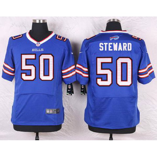 Men's Buffalo Bills #50 Tony Steward Royal Blue Team Color NFL Nike Elite Jersey