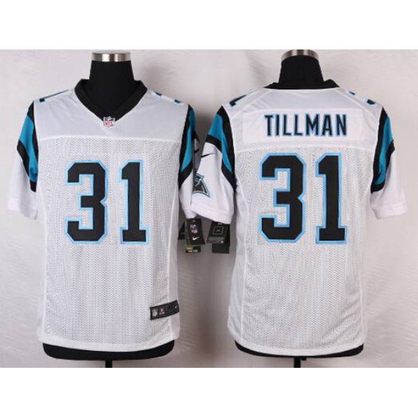 Men's Carolina Panthers #31 Charles Tillman White Road NFL Nike Elite Jersey