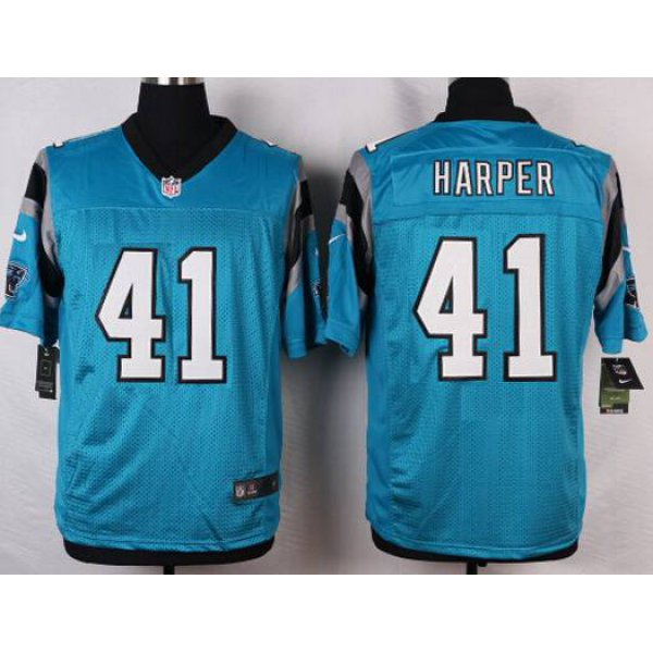 Men's Carolina Panthers #41 Roman Harper Light Blue Alternate NFL Nike Elite Jersey