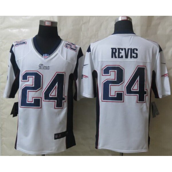 Nike New England Patriots #24 Darrelle Revis White Game Jersey